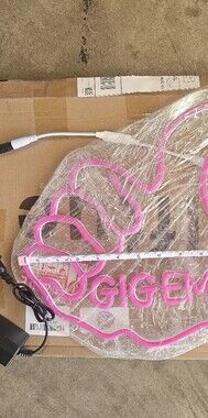Pink Gigem Neon Wall Sign - Home Wall Decor